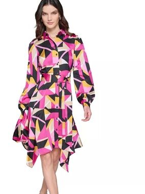 KARL LAGERFELD Geo Print Shirtdress